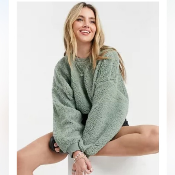 COTTON ON: balloon sleeve teddy crew neck sweatshirt - Picture 4 of 6